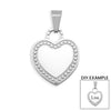 Detailed Stainless Steel Heart Pendant / SBB0086