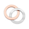 18K Rose Gold PVD Coated And Stainless Steel Blank interlinked Rings / SBB0194