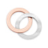 18K Rose Gold PVD Coated And Stainless Steel Blank interlinked Rings / SBB0194