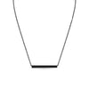Square 4 Sided Horizontal Bar Polished Stainless Steel Necklace / SBB0301