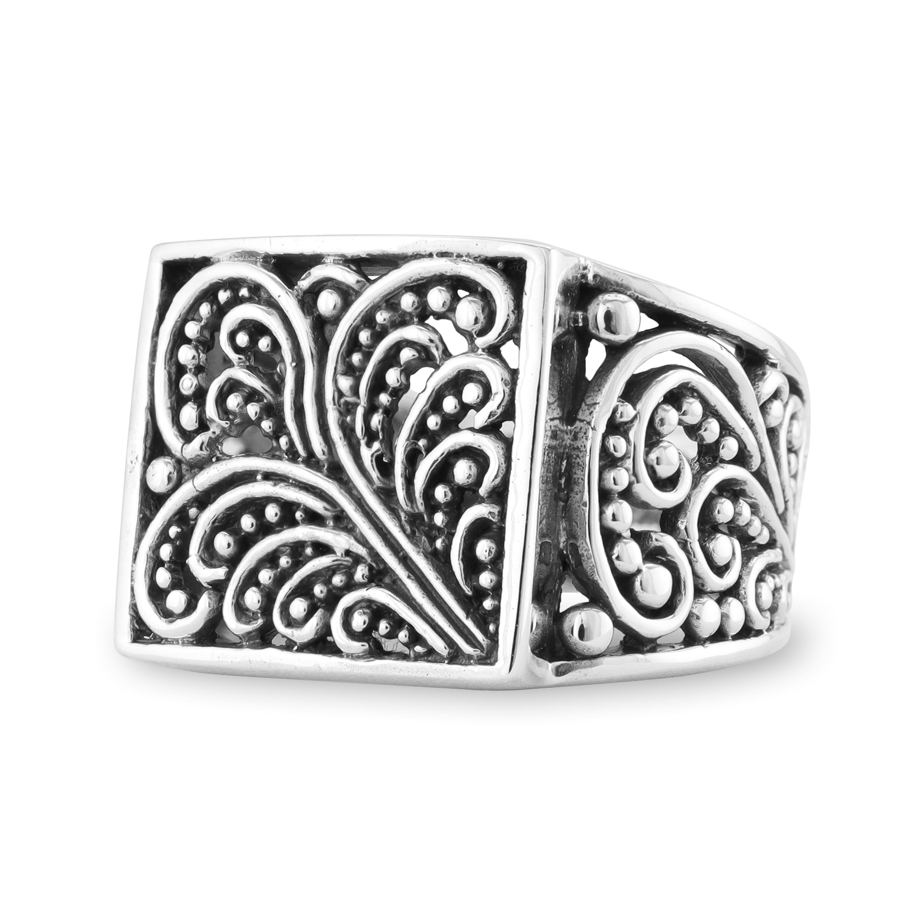 Sterling Silver Floral Design Ring / SSR0124