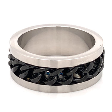 Wholesale Stainless Steel Chain Biker Band Ring / SSS106-stainless steel mens jewelry- jewelry stainless steel- stainless steel jewelry made in china- wholesale stainless steel jewelry- does stainless steel jewelry tarnish