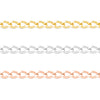 0.9mm Fine Diamond Cut Curb 14K Solid Gold Permanent Jewelry Chain - By the Inch / PMJ0005