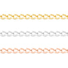 0.9mm Fine Diamond Cut Curb 14K Solid Rose Gold Permanent Jewelry Chain - By the Inch / PMJ0006
