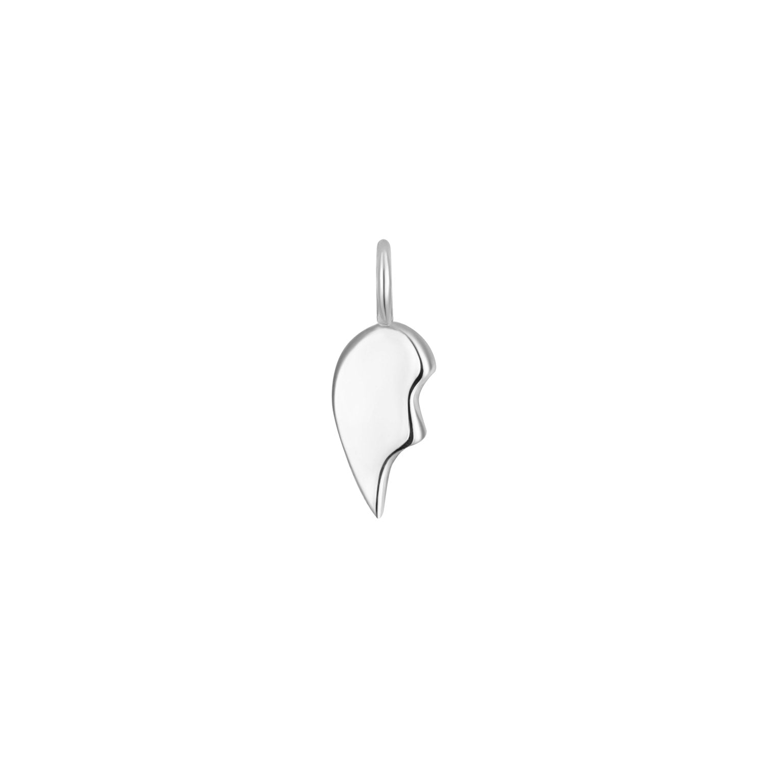 Permanent Jewelry Left Side .925 Sterling Silver Broken Heart Charm / PMJ3006