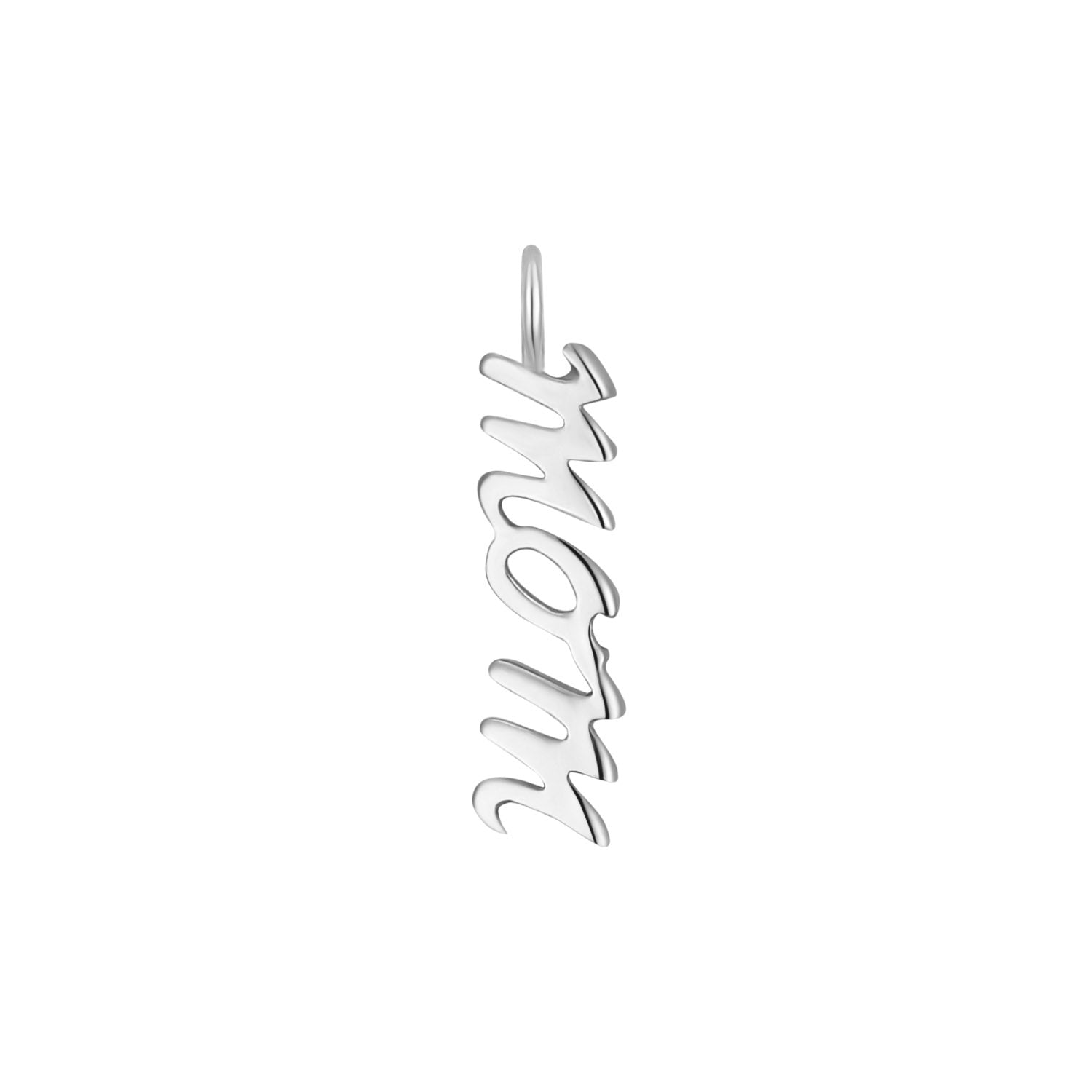 Permanent Jewelry .925 Sterling Silver Mom Script Charm / PMJ3001