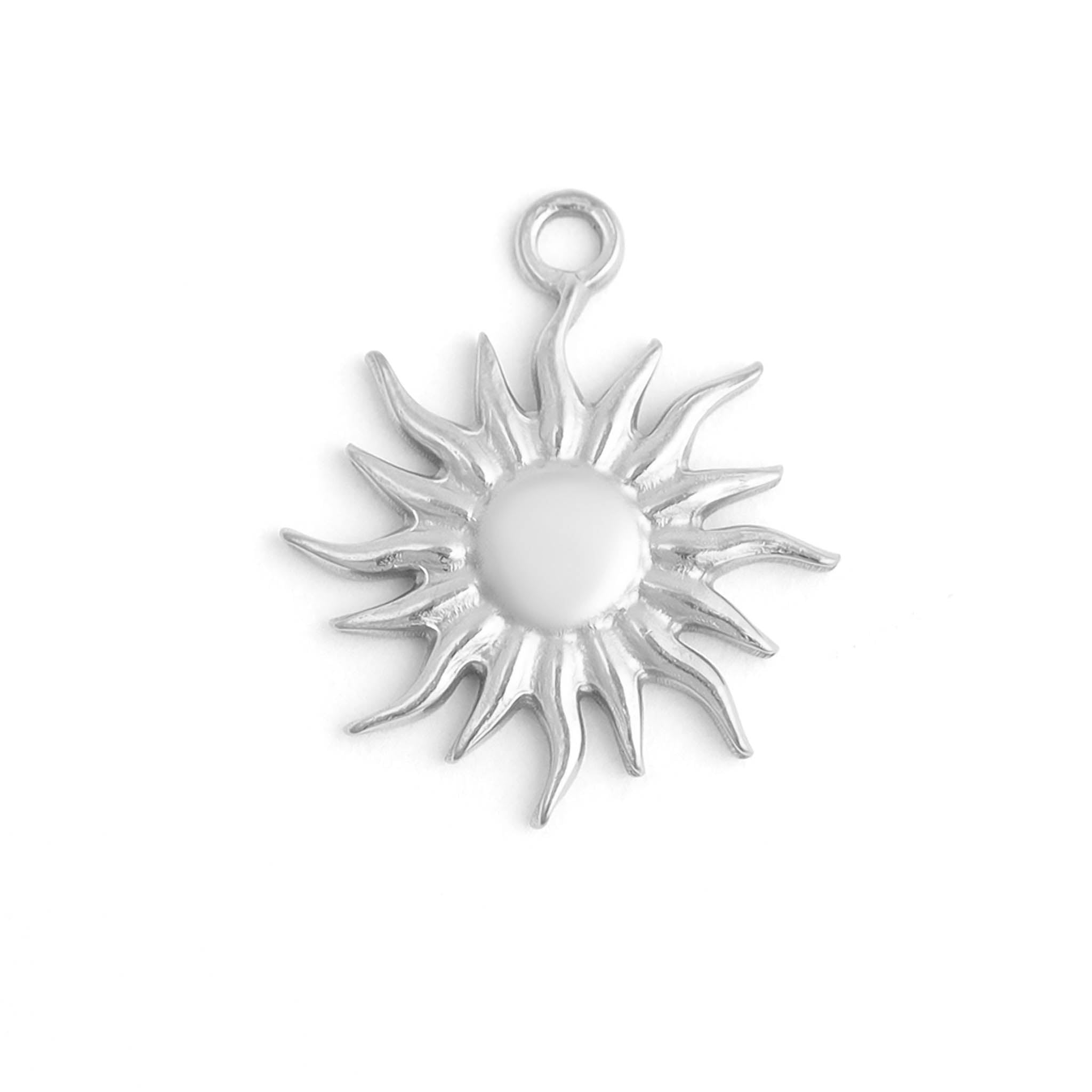 18K Gold PVD Stainless Steel Mystic Sun Charm / PDL0116