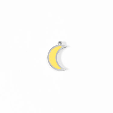 18K PVD PVD de acero inoxidable Epoxi Crescent Moon Charm/PDL0075