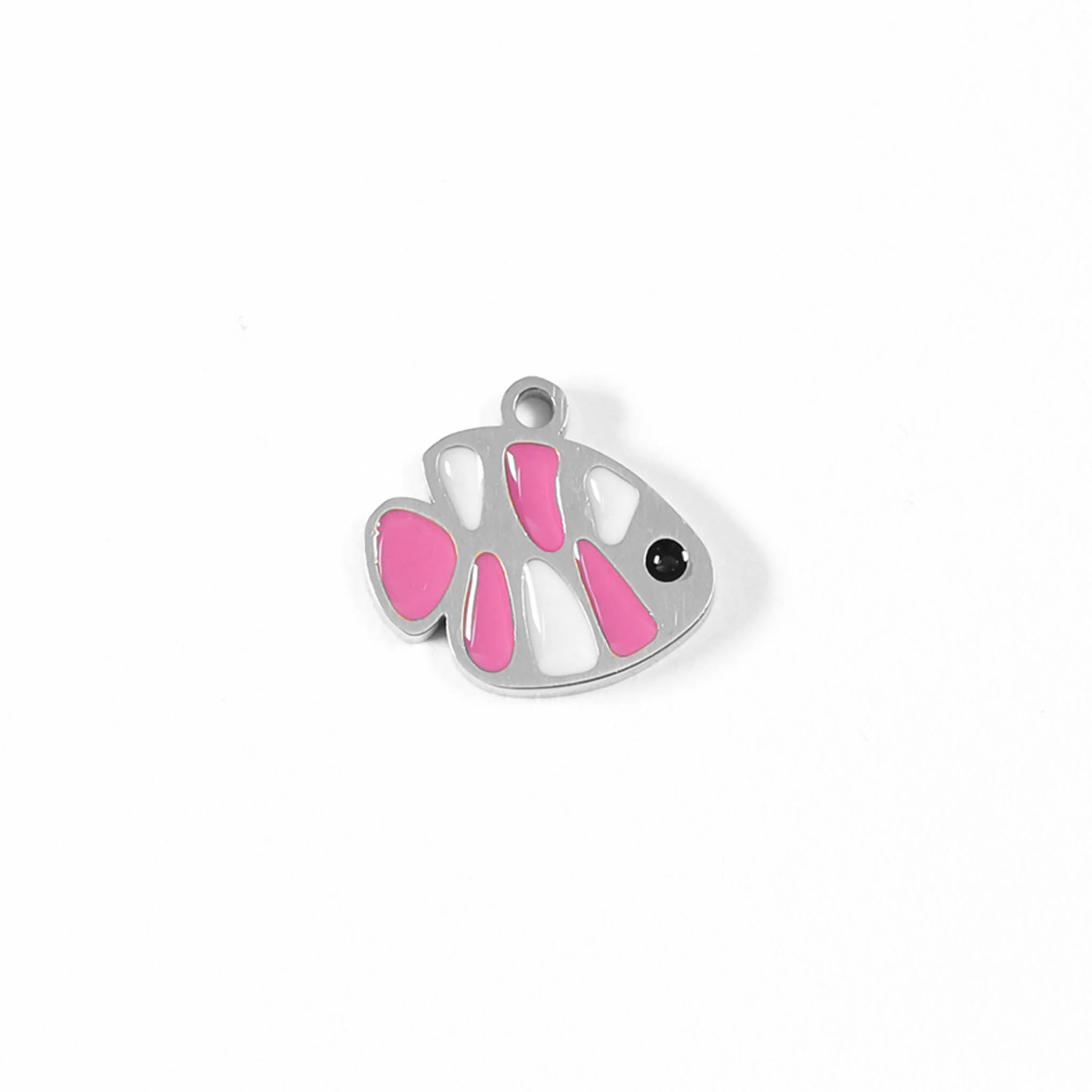 18K gull PVD rustfritt stål Epoxy Fish Charm/PDL0076
