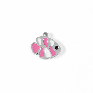 18k Gold PVD Rostfritt stål Epoxy Fish Charm / PDL0076