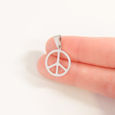 Peace sign pendant scale