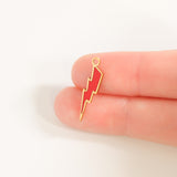Lightning bolt epoxy charm with reflective edges scale