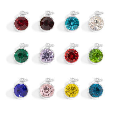 Round Birthstone Charm
