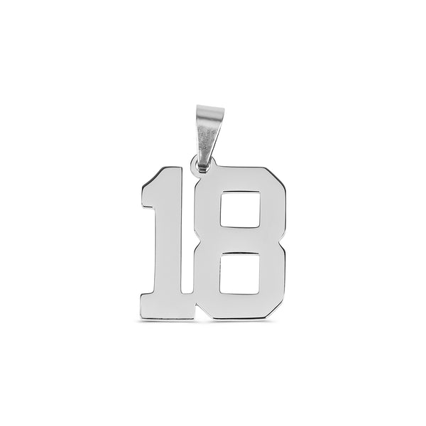 Stainless Steel Sport Number Pendants / PDS0001