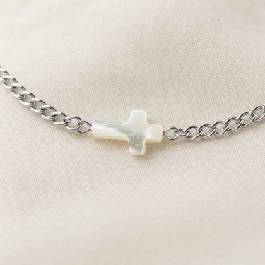 Silver Cross Connector Charm
