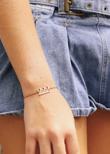 27 PC 18K Gold Edelstahl Angel Zahlenarmband Set/Bnd0053