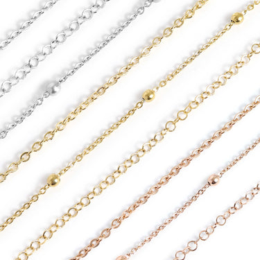 Permanent Jewelry Stainless Steel Chain Starter Kit - 3 Chain Style Pack