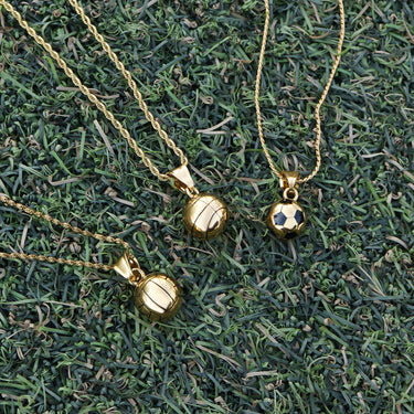 18K Gold Stainless Steel 3D Soccer Ball Charm