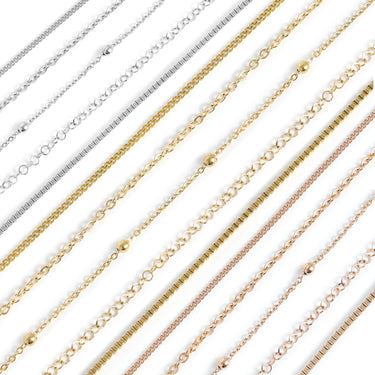 Kit de démarrage de chaîne en acier inoxydable de bijoux permanent - pack de style à 5 chaînes