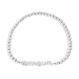 Stainless Amour Beaded Bracelet