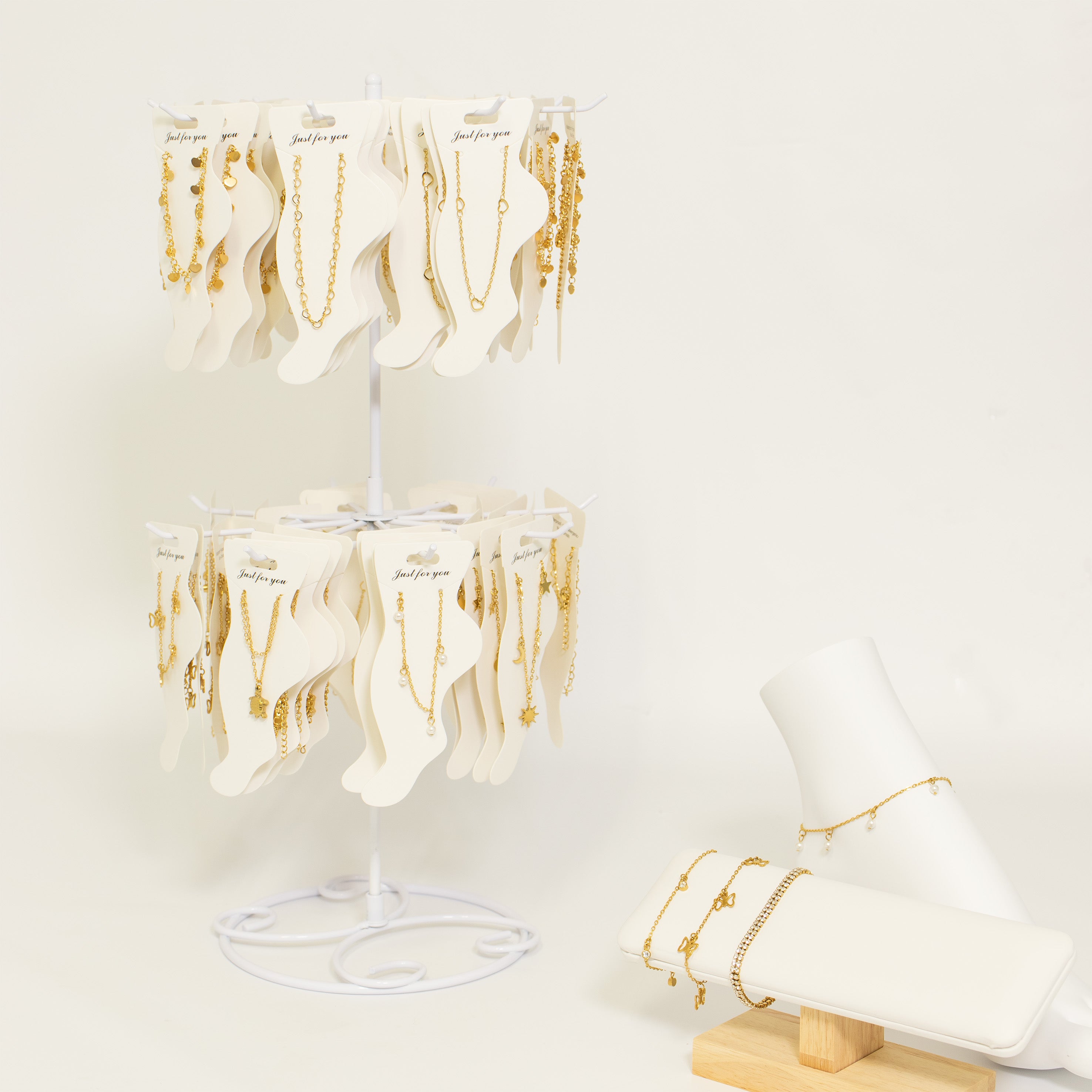 Two Tier Spinner Display Anklets