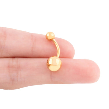 Wholesale jewelry 18K Gold PVD Stainless Steel Belly Button Ring- gold scale shot 
