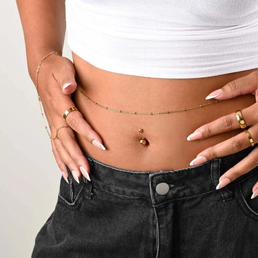 Wholesale jewelry 18K Gold PVD Stainless Steel Belly Button Ring- gold model 