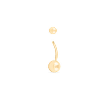 Wholesale jewelry 18K Gold PVD Stainless Steel Belly Button Ring- gold function photo- screw top 