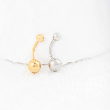 Wholesale jewelry 18K Gold PVD Stainless Steel Belly Button Ring- gold and stainless studio 