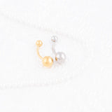 Wholesale jewelry 18K Gold PVD Stainless Steel Belly Button Ring- gold and stainless studio 