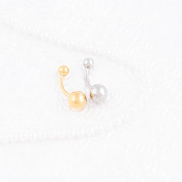 Wholesale jewelry 18K Gold PVD Stainless Steel Belly Button Ring- gold and stainless studio 