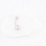 Wholesale jewelry 18K Gold PVD Stainless Steel Belly Button Ring- stainless studio