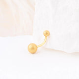 Wholesale jewelry 18K Gold PVD Stainless Steel Sparkle Belly Button Ring- gold studio 