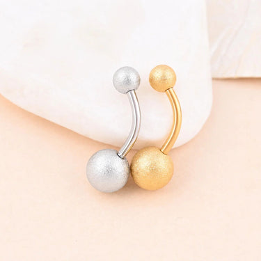 Wholesale jewelry 18K Gold PVD Stainless Steel Sparkle Belly Button Ring- stainless and gold studio 