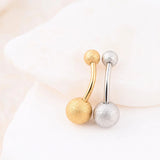 Wholesale jewelry 18K Gold PVD Stainless Steel Sparkle Belly Button Ring- stainless and gold studio 
