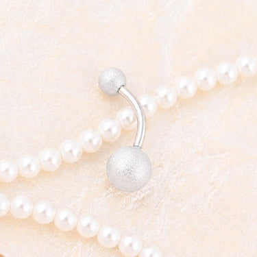 Wholesale jewelry 18K Gold PVD Stainless Steel Sparkle Belly Button Ring- stainless studio 