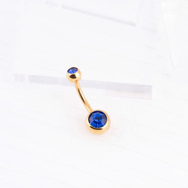 Wholesale jewelry 18K Gold PVD Stainless Steel Colorful Stone Belly Button Ring- studio
