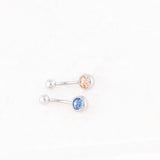 Stainless Steel Pastel Stone Belly Button Ring - studio