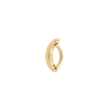 Wholesale Jewelry 18K Gold PVD Stainless Steel Minimalist Curved Belly Button Ring - Gold main- clasp  