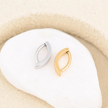 Wholesale Jewelry Stainless Steel Minimalist Curved Belly Button Ring- Stainless and gold studio 