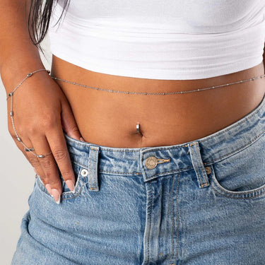 Wholesale Jewelry Stainless Steel Minimalist Curved Belly Button Ring - Stainless model 