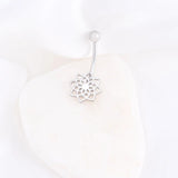 Wholesale jewelry 18K Gold PVD Stainless Steel Mandala Charm Belly Button Ring- stainless studio 