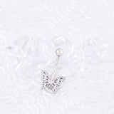 Wholesale jewelry 18K Gold PVD Stainless Steel Butterfly Button Belly Ring - stainless studio