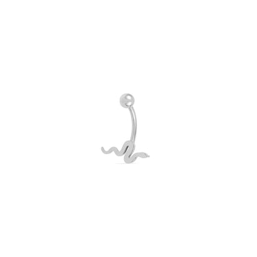 Wholesale jewelry 18K Gold PVD Stainless Steel Snake Charm Belly Button Ring- stainless main 