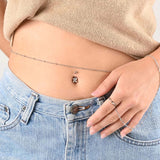 Wholesale jewelry 18K Gold PVD Stainless Steel Whimsy Pinwheel Belly Ring- stainless model 