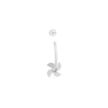 Wholesale jewelry 18K Gold PVD Stainless Steel Whimsy Pinwheel Belly Ring-  stainless function photo- screw top 
