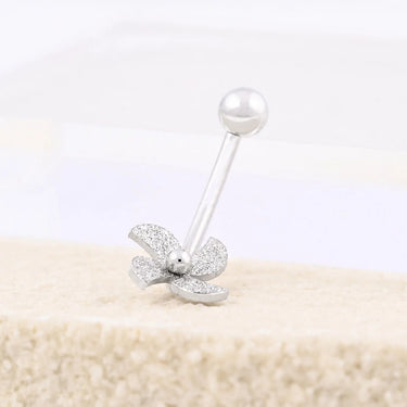 Wholesale jewelry 18K Gold PVD Stainless Steel Whimsy Pinwheel Belly Ring- stainless  studio