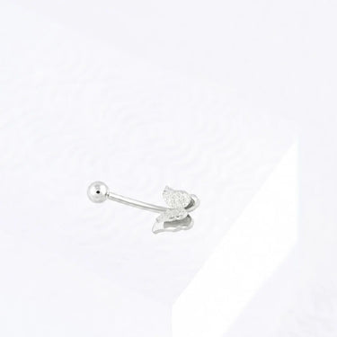 Wholesale jewelry 18K Gold PVD Stainless Steel Glitter Butterfly Belly Button Ring- stainless studio 