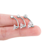 Wholesale Jewelry Stainless Steel Star Stone Belly Button Ring- scale shot
