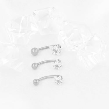 Wholesale Jewelry Stainless Steel Star Stone Belly Button Ring- studio 